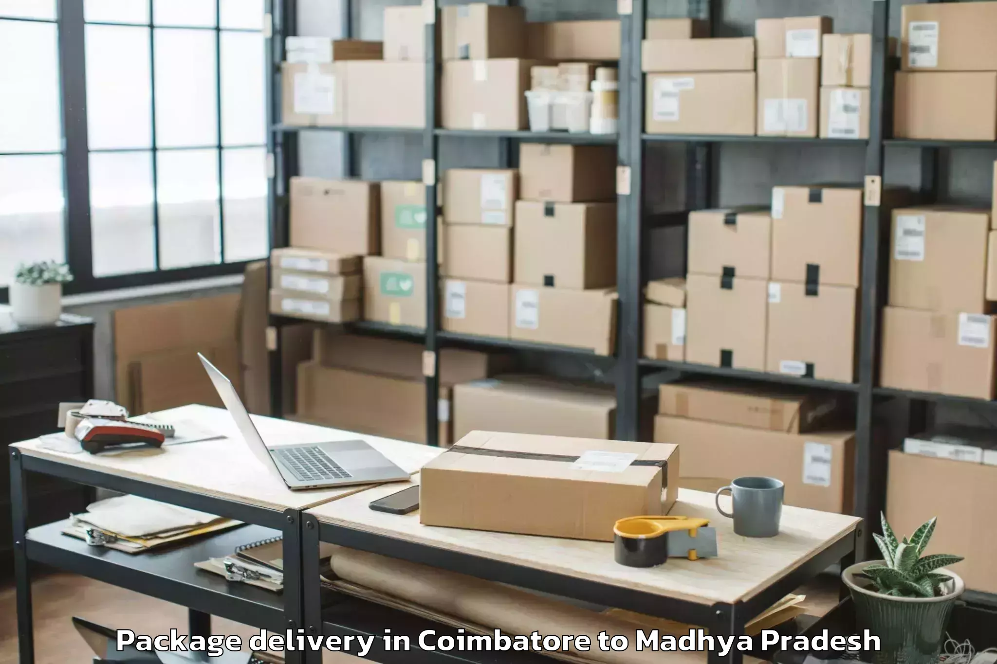 Top Coimbatore to Bhopal Airport Bho Package Delivery Available